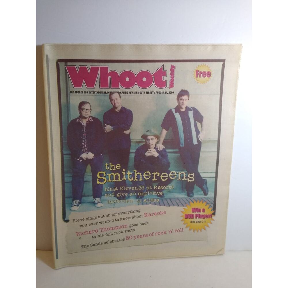 Whoot! Weekly Magazine August 2000 #34 Smithereens Richard Thompson Rock N Roll